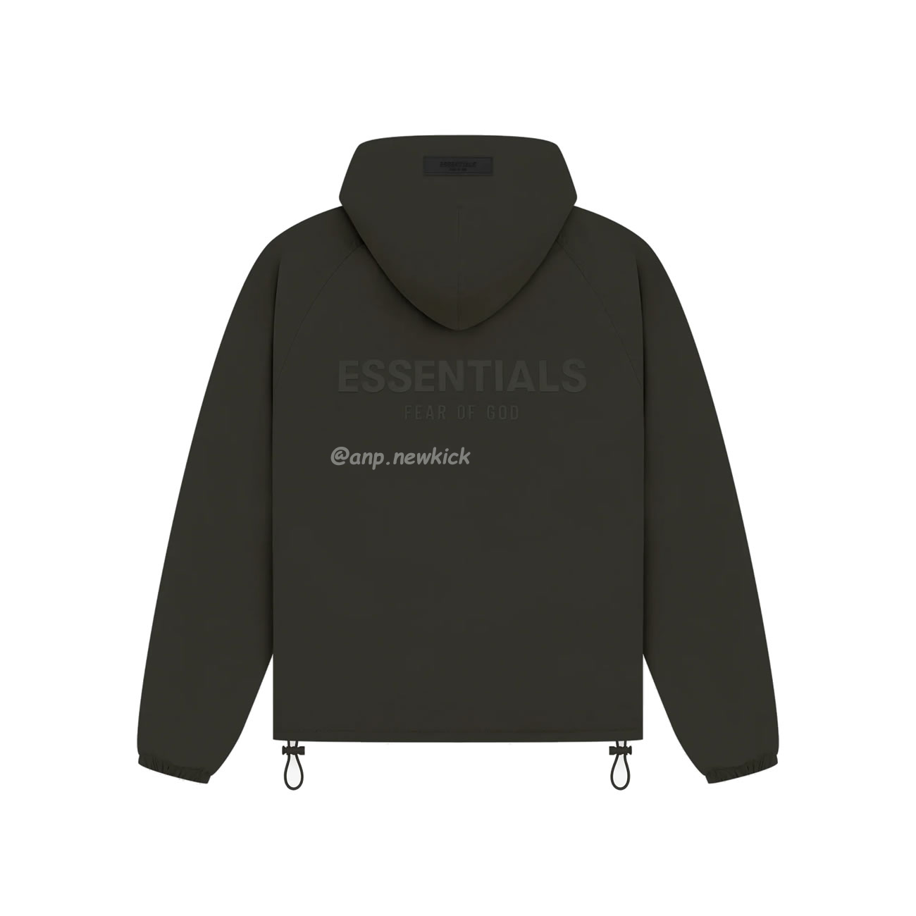 Fear Of God Essentials Fog 23fw Zipper Hooded Cotton Jacket Brown Black Elephant White S Xl (5) - www.newkick.org