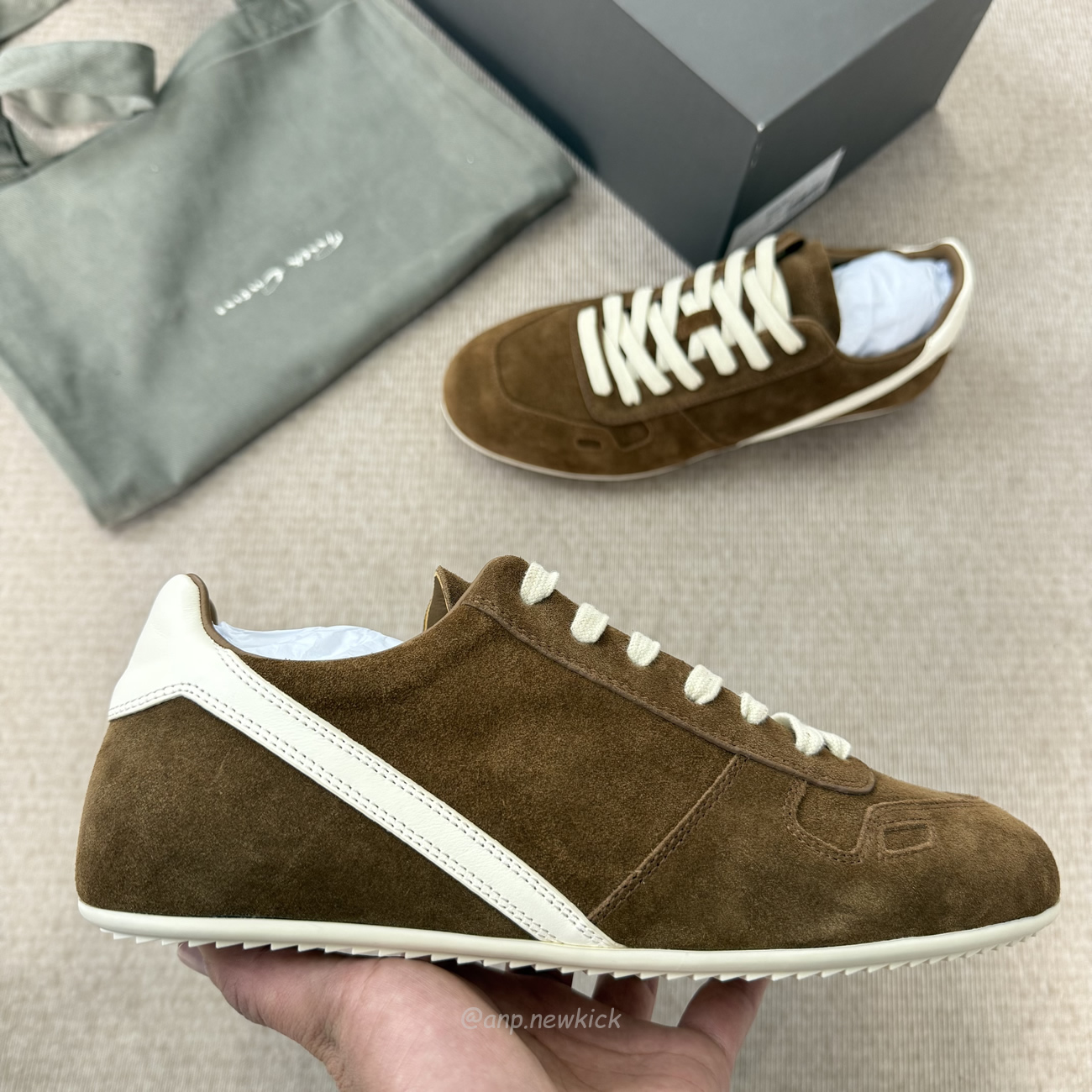 Rick Owens Minimal Sneak Suede Leather Panel Sneakers (7) - www.newkick.org Rick Owens Minimal Sneak Suede Leather Panel Sneakers (7) - www.newkick.org
