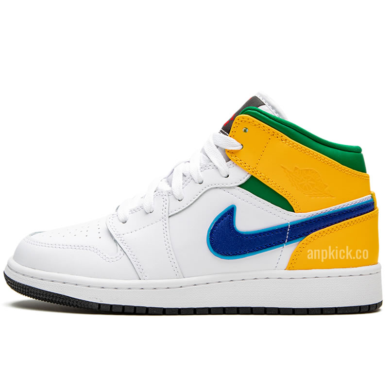 Air Jordan 1 MID GS "Three Peat" White/Court Purple 554725-128 New Release Date