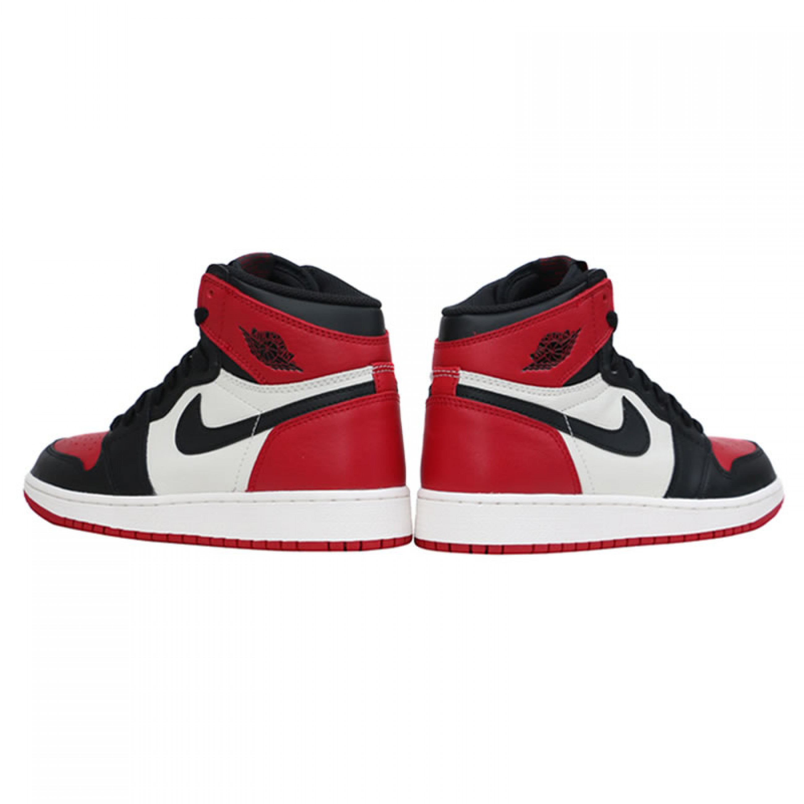 Air Jordan 1 "Bred Toe" Womens GS "Red and Black Jordans" Shoes 575441-610