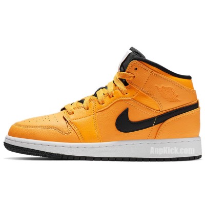 Air Jordan 1 Mid Taxi Yellow University Gold AJ1 554724-700