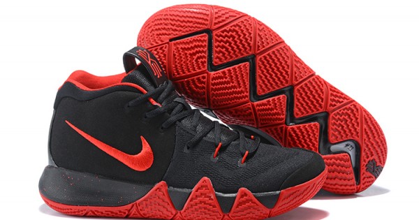kyrie 4 black red