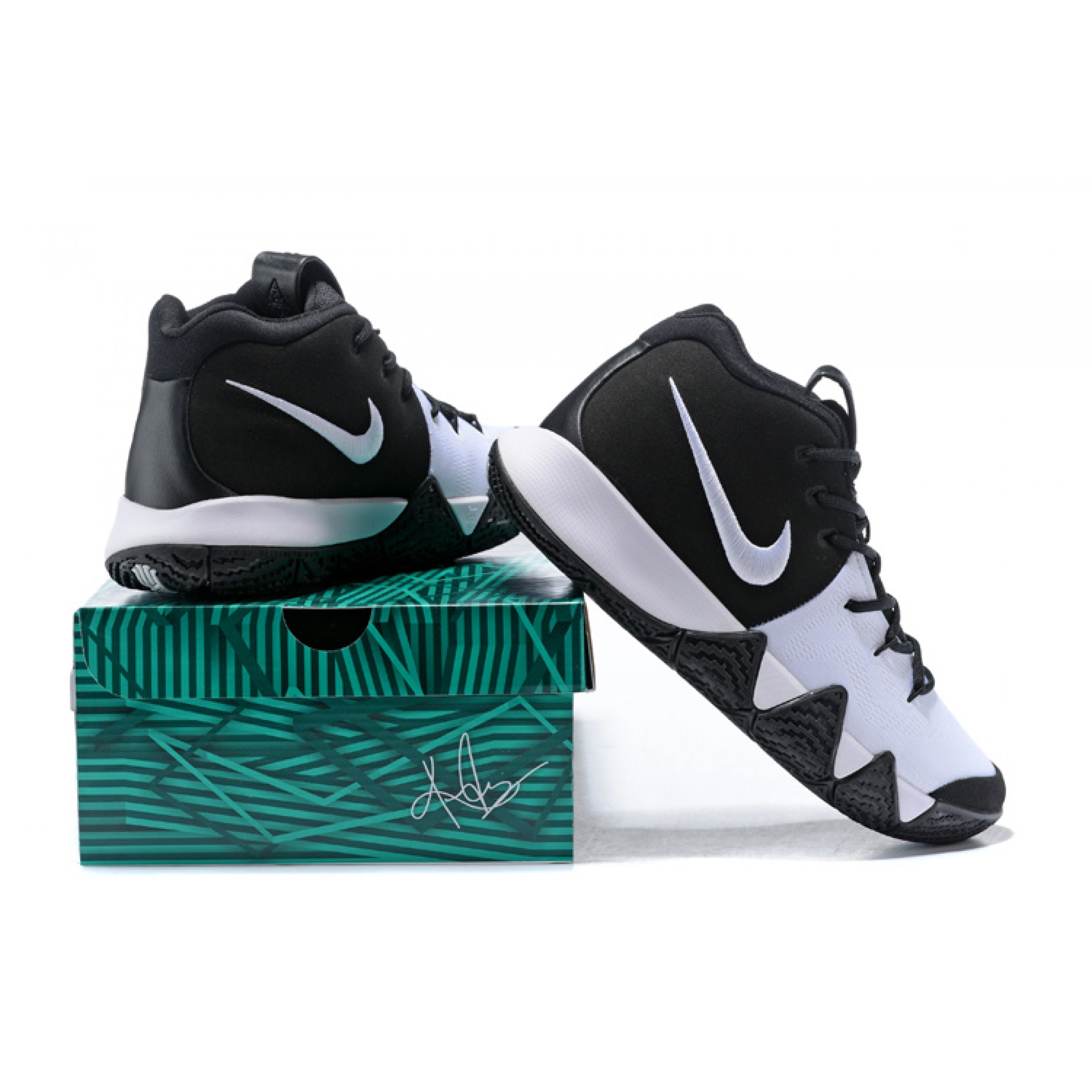 kyrie 4 oreo white black