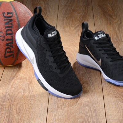 Lebron Witness 2 Flyknit Basketball Shoes Black/White/Silver