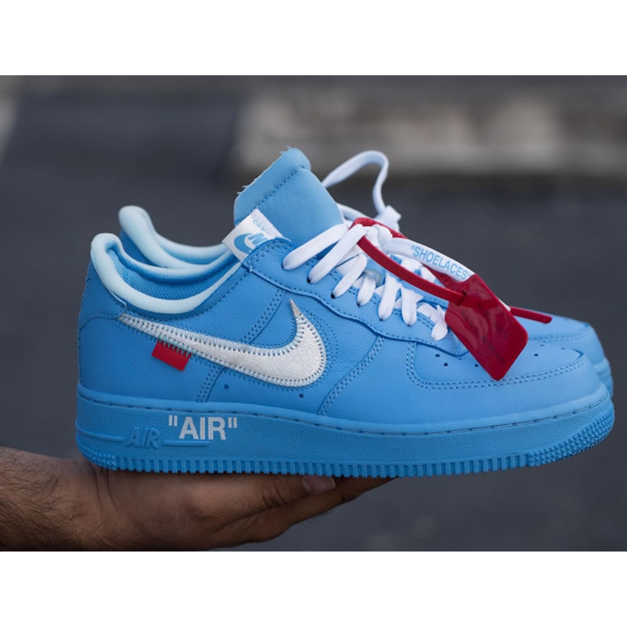 university blue af1 off white