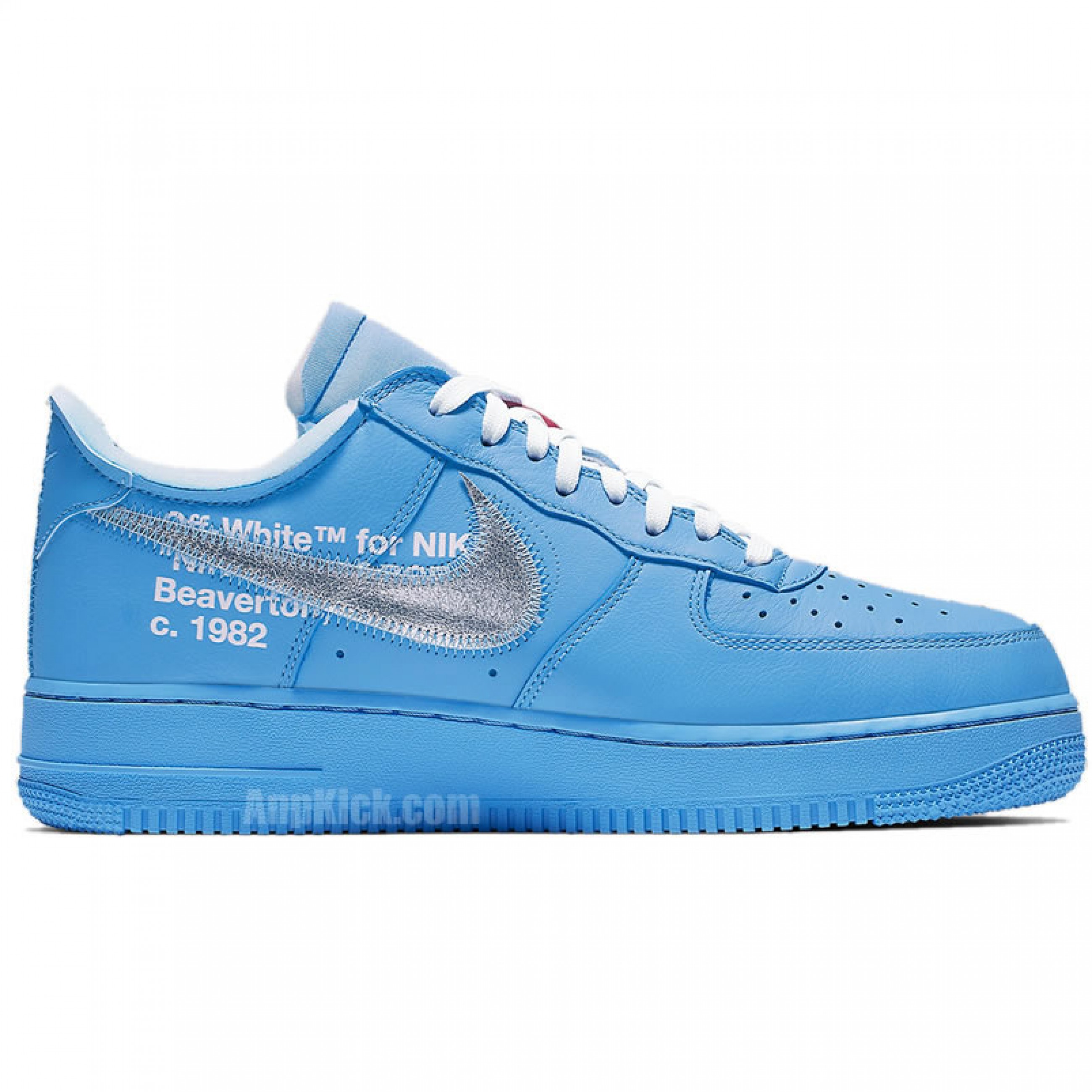 off white university blue af1