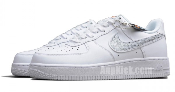 Just Do It Air Force 1 White Air Force 1 07 Low "Just Do It" White Air Forces Ones AF1 Sale BQ6474-100