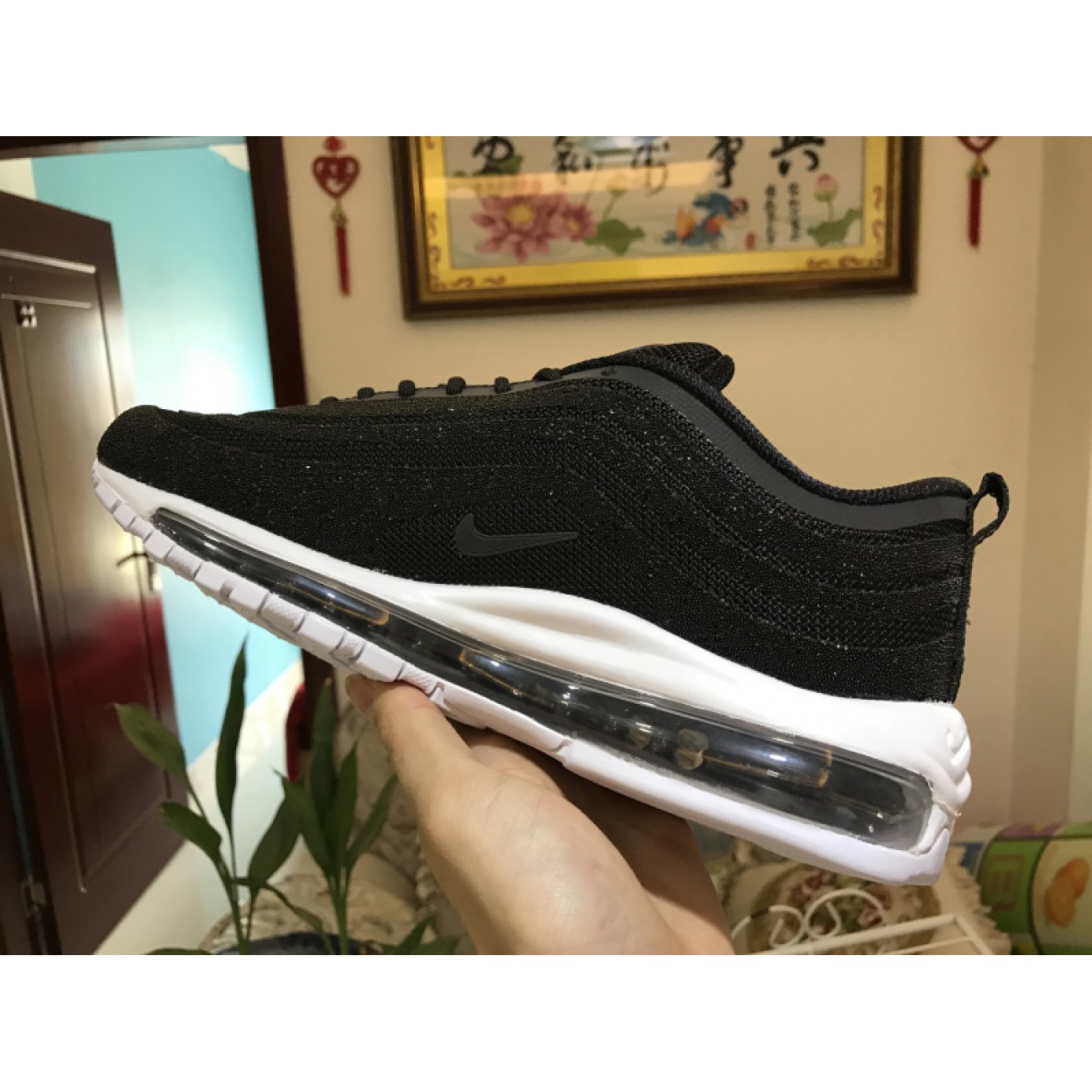 Nike Air Max 97 Swarovski Crystal Black White Silver Bullet 927508-001