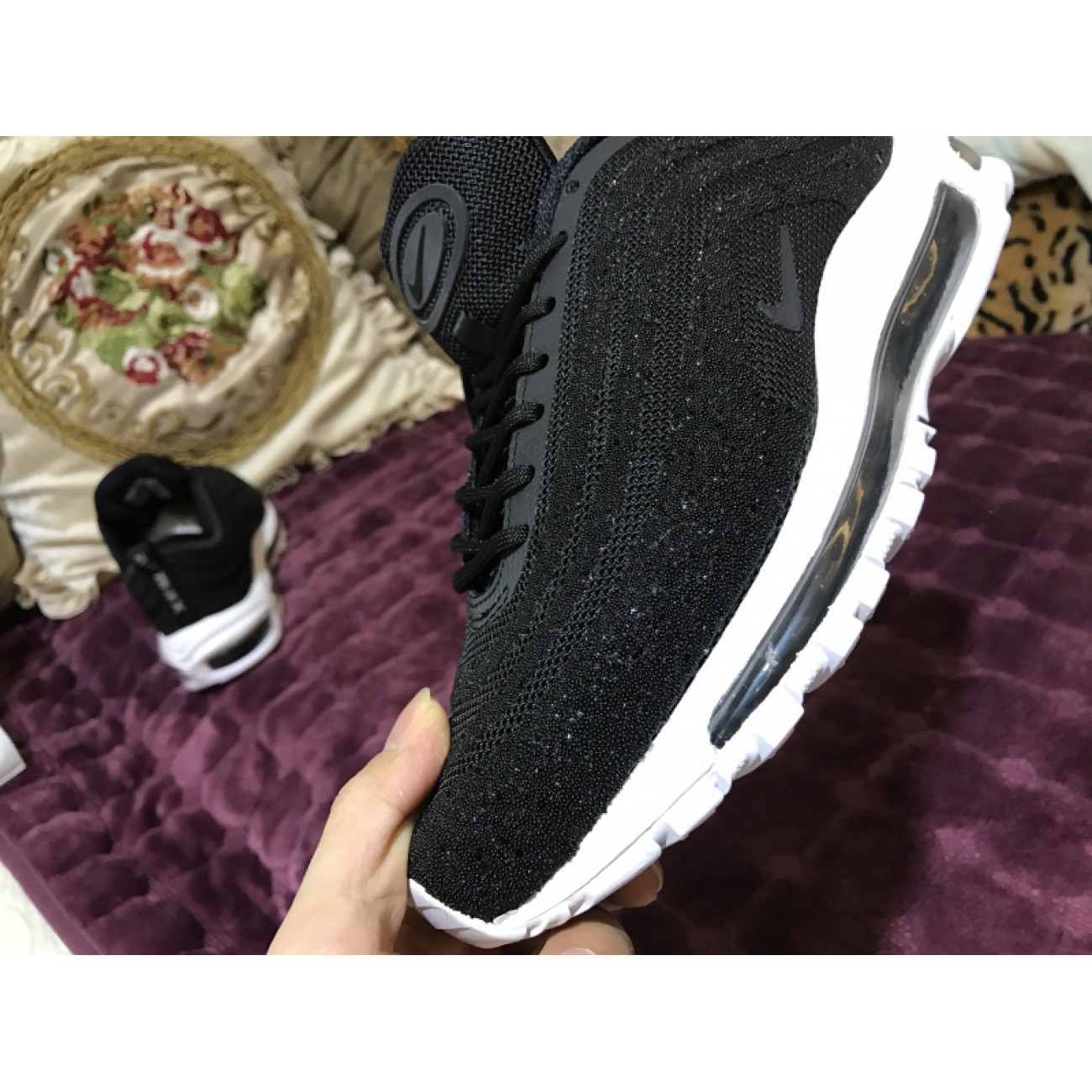 Nike Air Max 97 Swarovski Crystal Black White Silver Bullet 927508-001