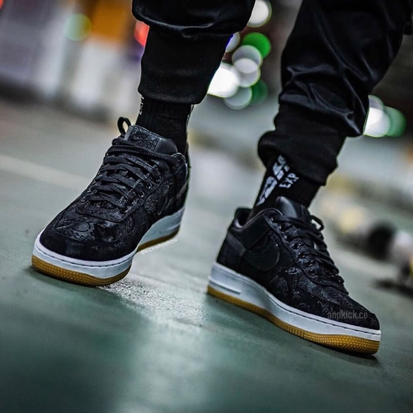 Fragment Clot Nike Air Force 1 Black On Feet Af1 Low Shoes Cz3986 001 (2) - www.newkick.org