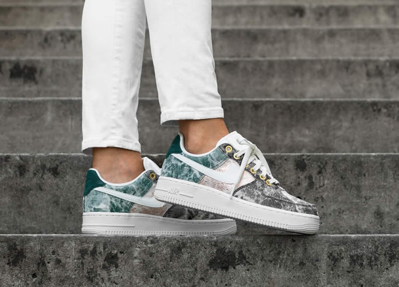 Womens Nike Air Force 1 Low 07 Lxx White Oil Grey On Feet Shoes Ao1017 100 (1) - www.newkick.org