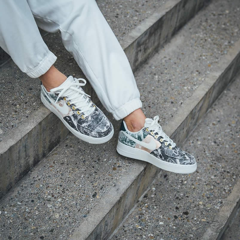 Womens Nike Air Force 1 Low 07 Lxx White Oil Grey On Feet Shoes Ao1017 100 (4) - www.newkick.org