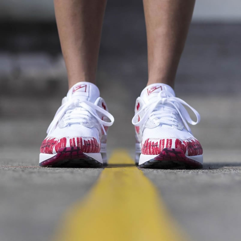 Nike Air Max 1 Tinker Sketch To Shelf White On Feet University Red Grey Cj4286 101 (3) - www.newkick.org