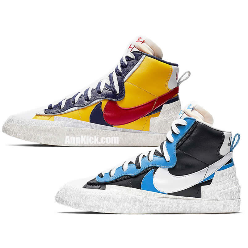 Sacai Nike Blazer Mid Navy Blue Bv0072 001 Yellow Bv0072 700 (1) - www.newkick.org