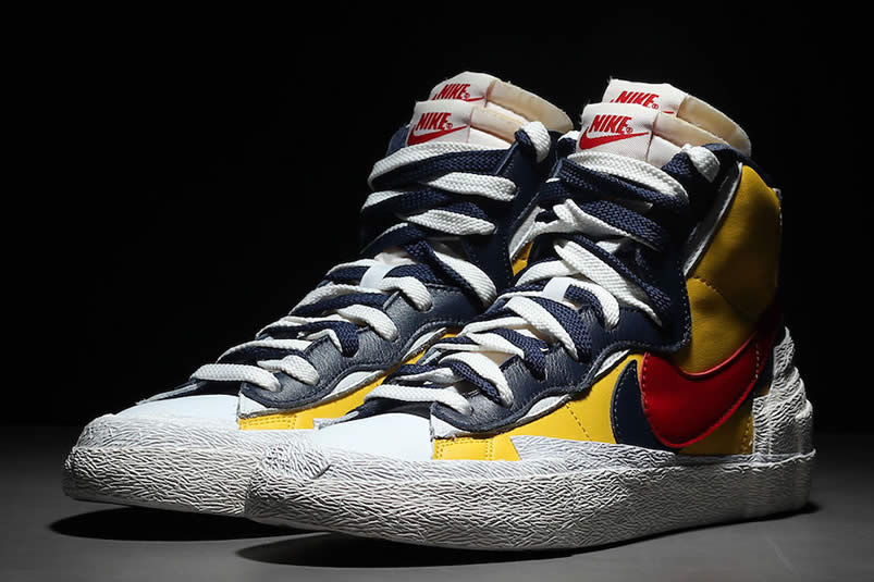 Sacai Nike Blazer Mid Navy Blue Bv0072 001 Yellow Bv0072 700 (17) - www.newkick.org