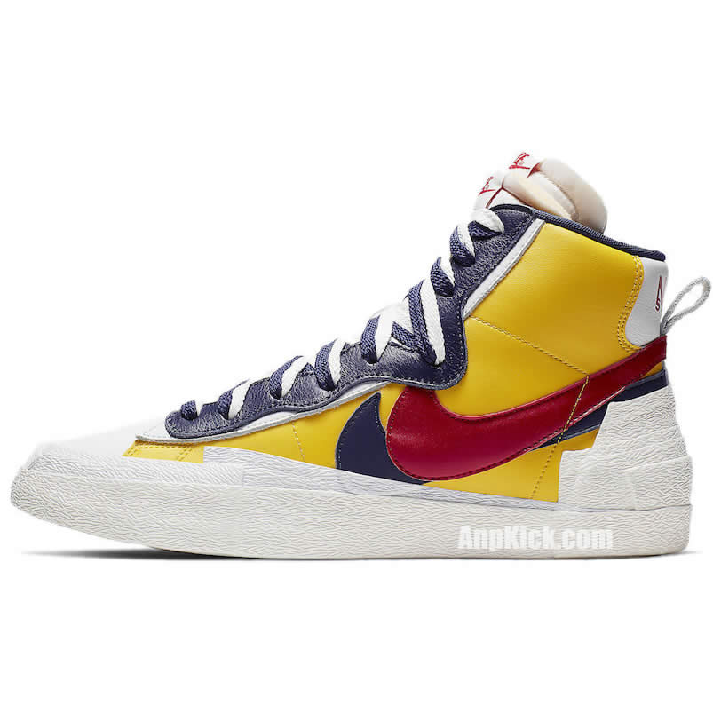 Sacai Nike Blazer Mid Navy Blue Bv0072 001 Yellow Bv0072 700 (3) - www.newkick.org
