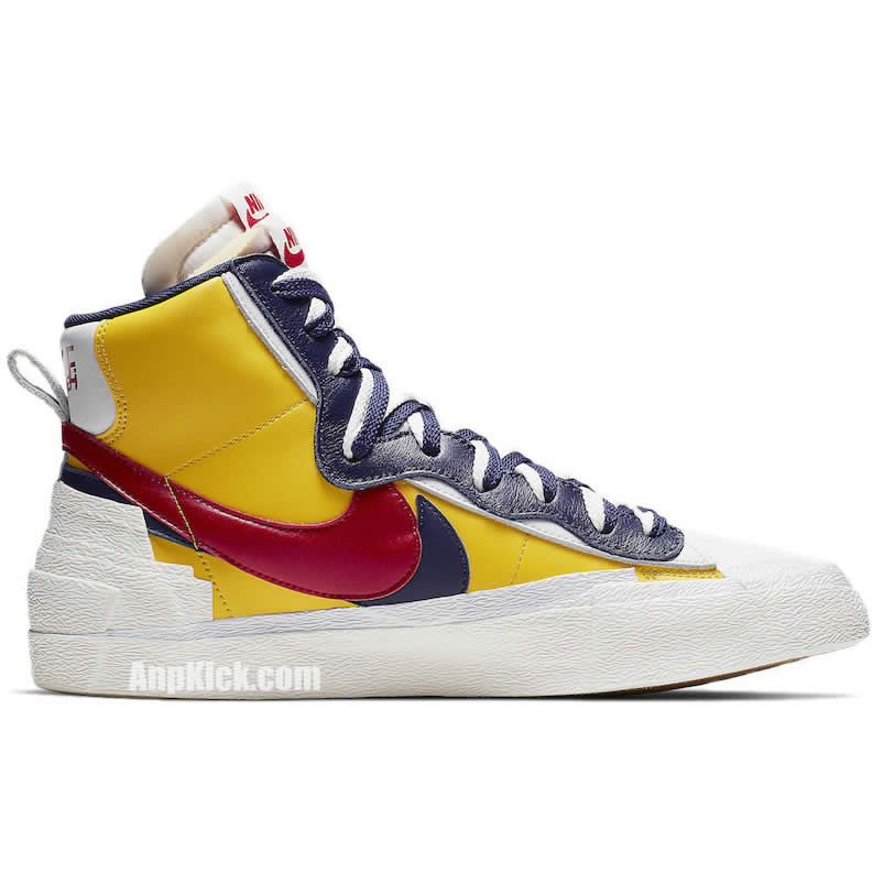 Sacai Nike Blazer Mid Navy Blue Bv0072 001 Yellow Bv0072 700 (4) - www.newkick.org