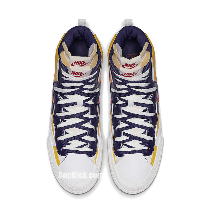 Sacai Nike Blazer Mid Navy Blue Bv0072 001 Yellow Bv0072 700 (5) - www.newkick.org