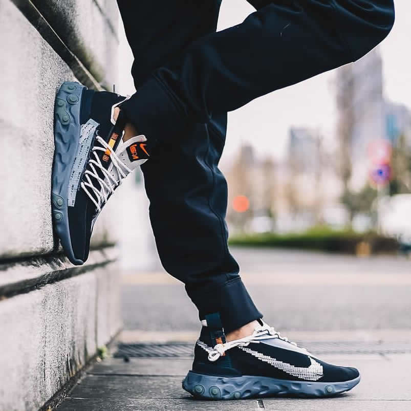 Anpkick Nike React Wr Ispa Gunsmoke On Feet Ar8555 001 (1) - www.newkick.org