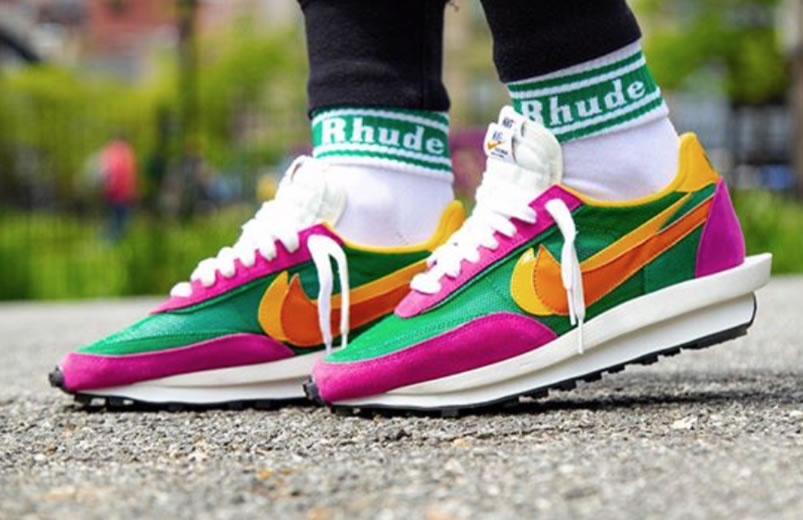Sacai Nike Ldv Waffle Pink On Feet Bv0073 301 (5) - www.newkick.org